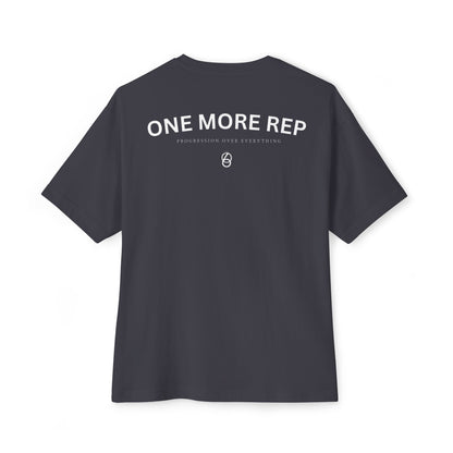 Oversized Boxy Tee - "One More Rep" Fitness Tee