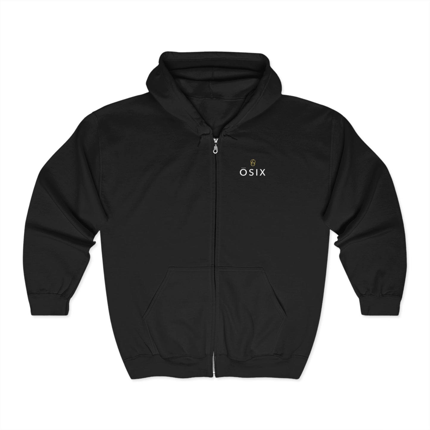 Full Zip Hoodie with "AGAIN" Design - Heavy Blend