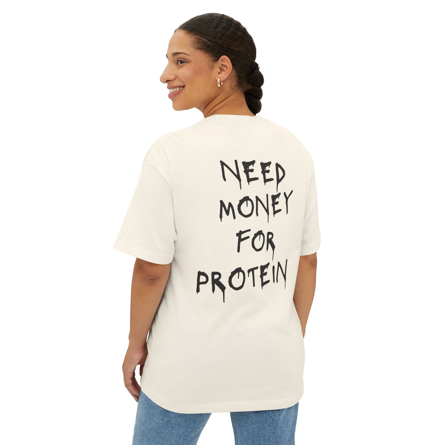 Protein Lover Oversized Boxy Tee - Trendy Casual Wear