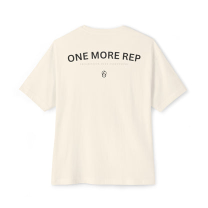 Oversized Boxy Tee - "One More Rep" Fitness Tee